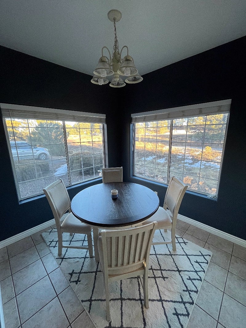 Dining room with amazing views.  Seating for 4.