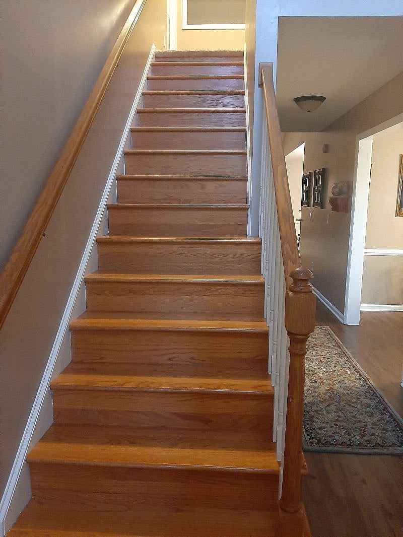 Bedroom is upstairs