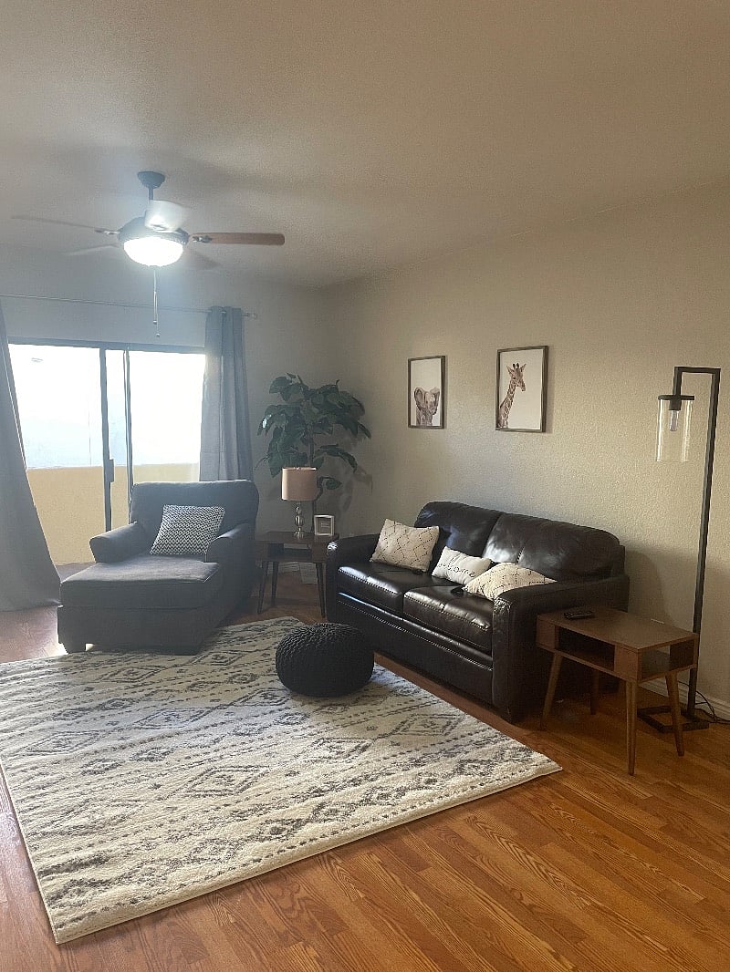 Family Room area - comfortable with a smart TV and pullout for guests