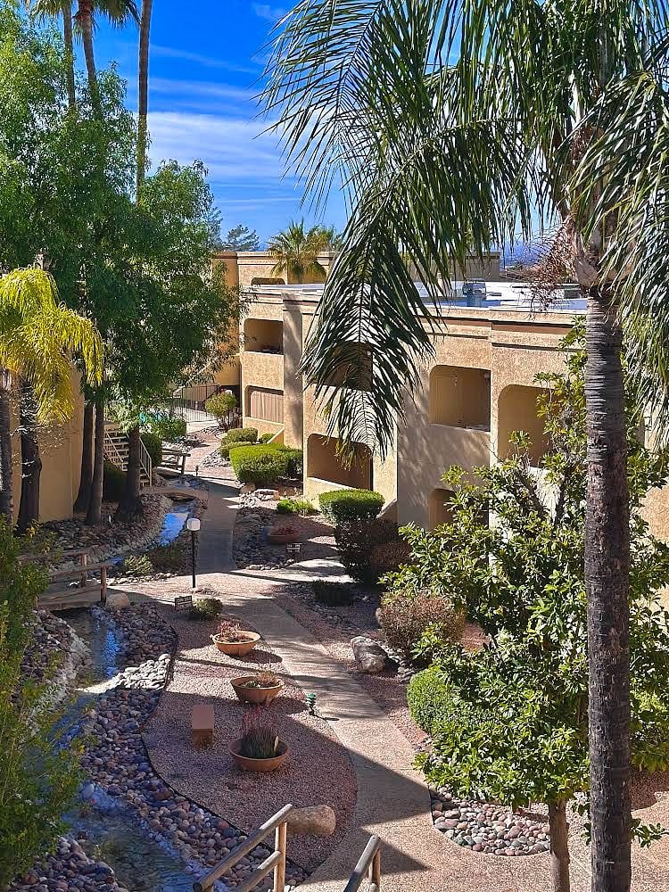 The grounds interior of the complex