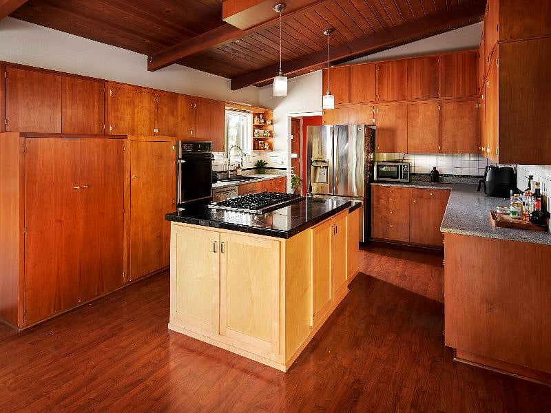 You're welcome to use the upstairs kitchen when you need a full-size oven or gas cooktop