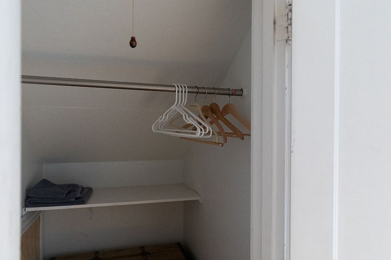 Coat closet in living room