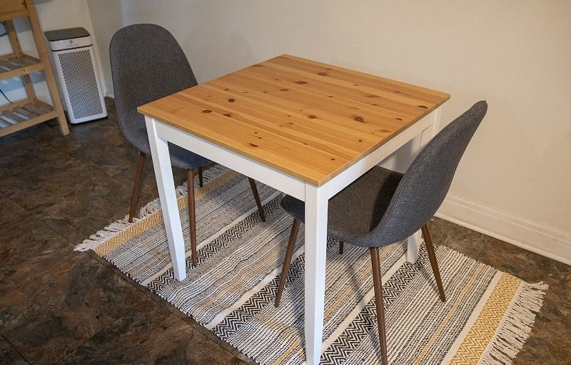 Small breakfast table.