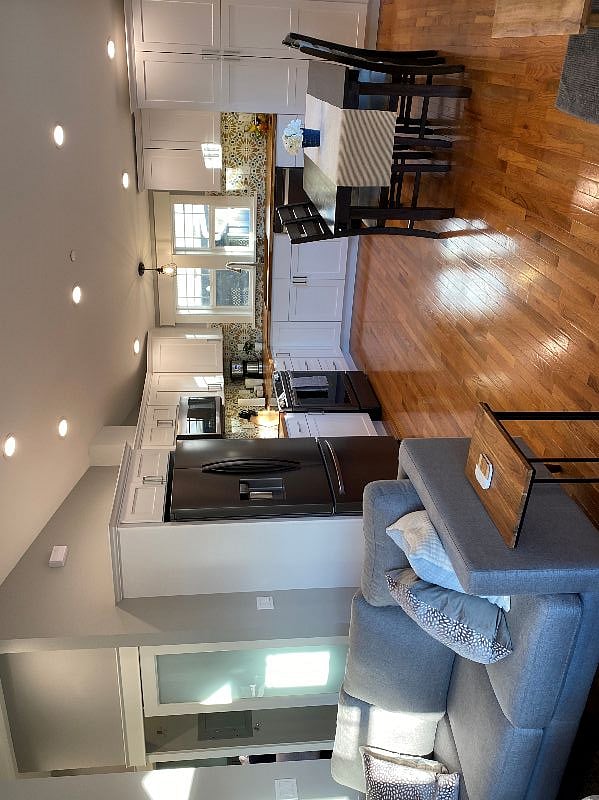 Dimmer-controlled lighting in every room. Lots of counter, cabinet, and pantry space. Cooking essentials included. 