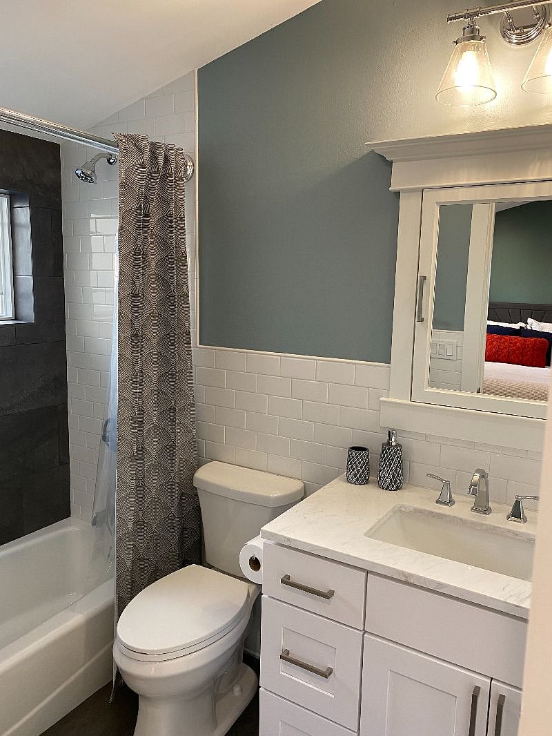 2nd bathroom is the same size as the first.