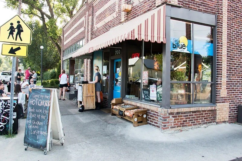 Sky Blue Cafe is located directly across the road, serving yummy brunch every day!