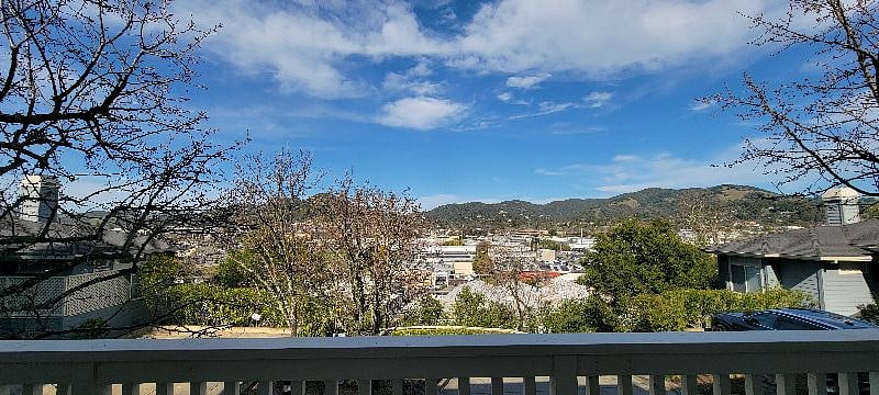 Balcony with city view