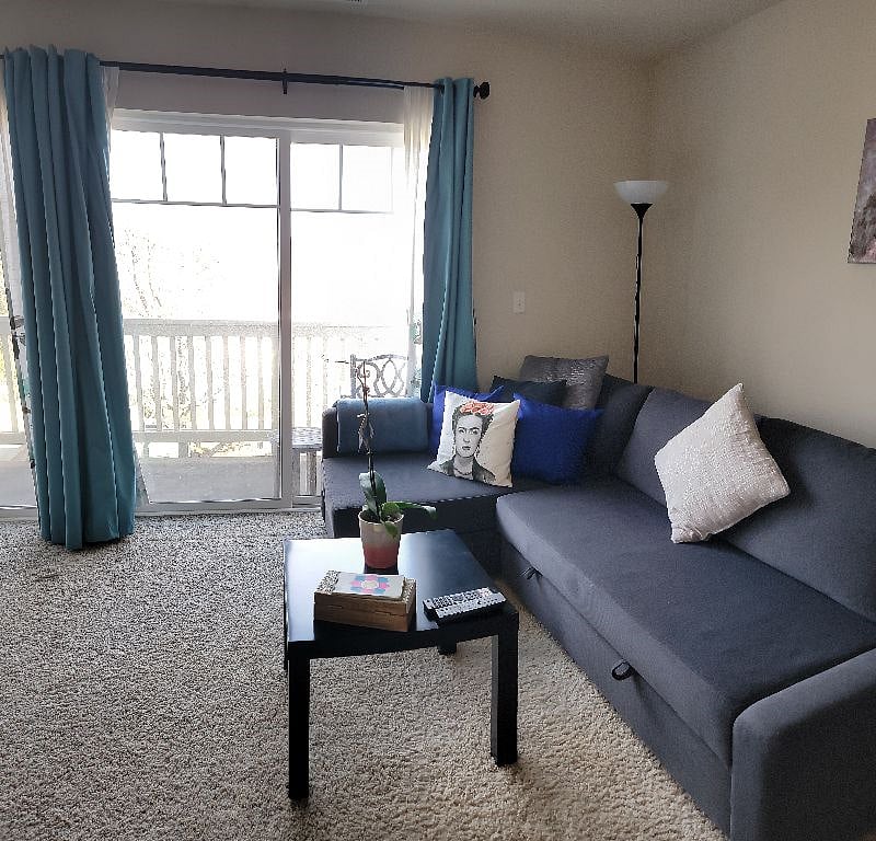 Living room with peaceful view