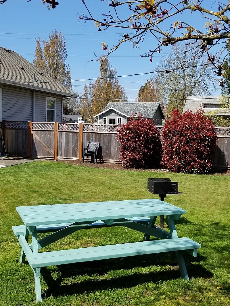 custom-made picnic table
