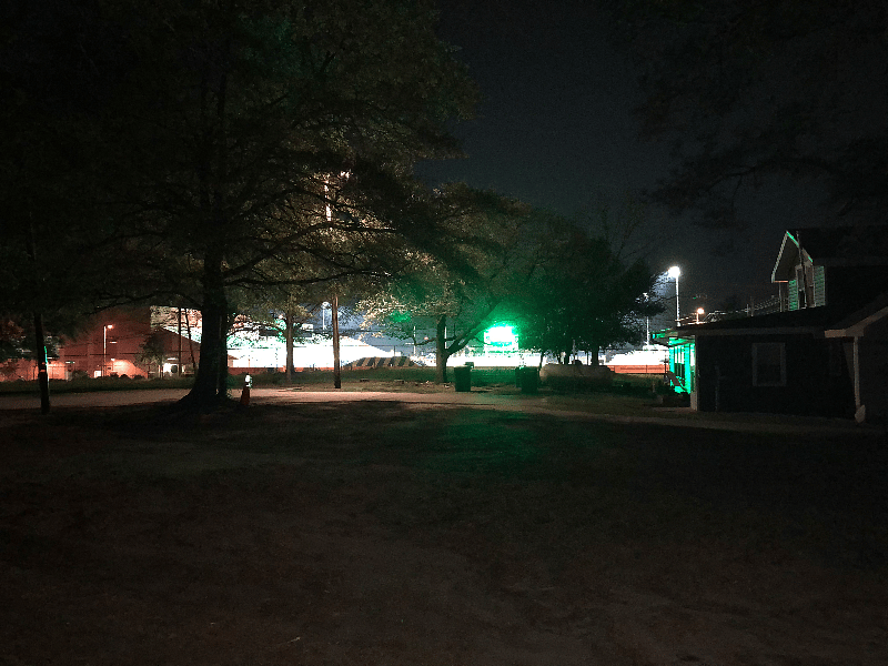 Night View of FSU Football Field from back yard