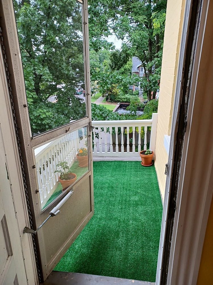 Private balcony off kitchen.