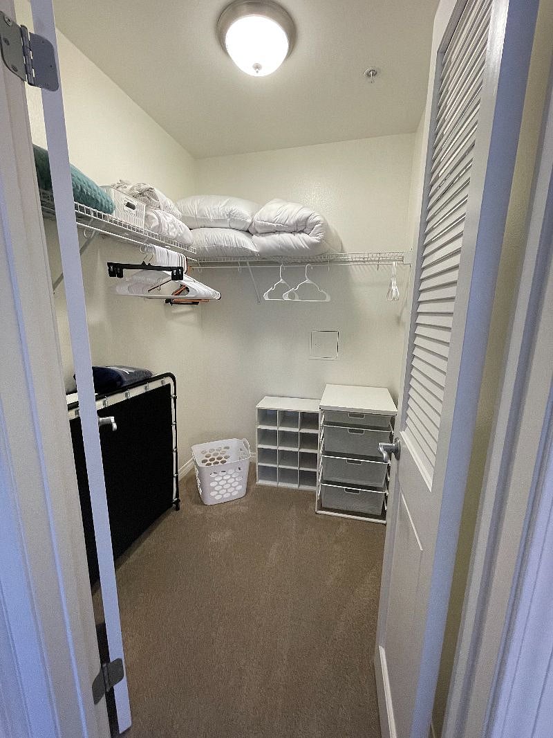 Walk in master closet