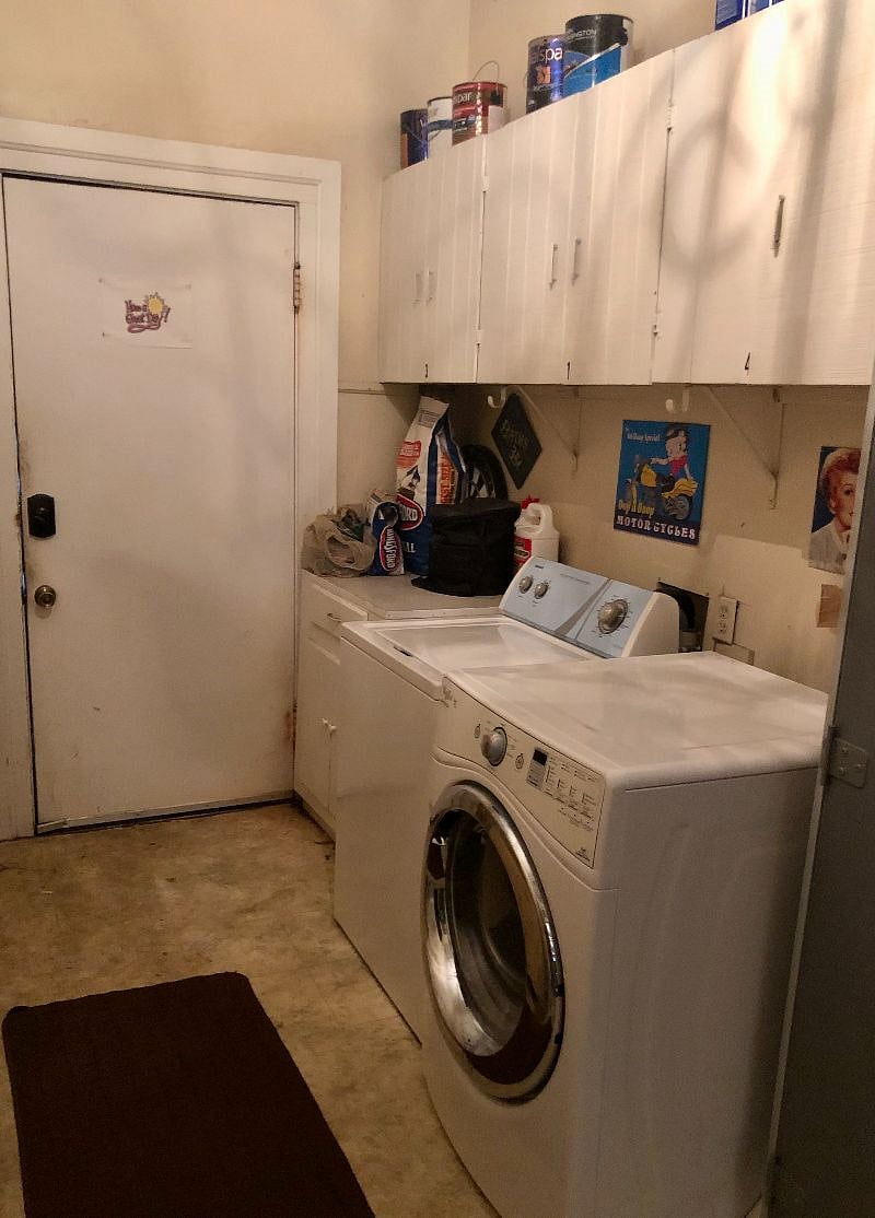 Shared laundry near back door