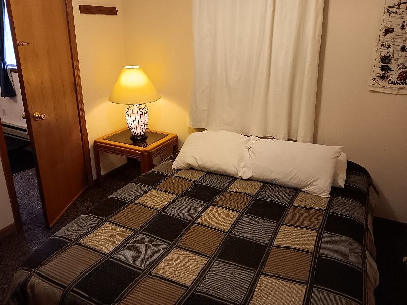 Bedroom has closet and comes with all bedding, extra sheets, dresser, night table, etc.