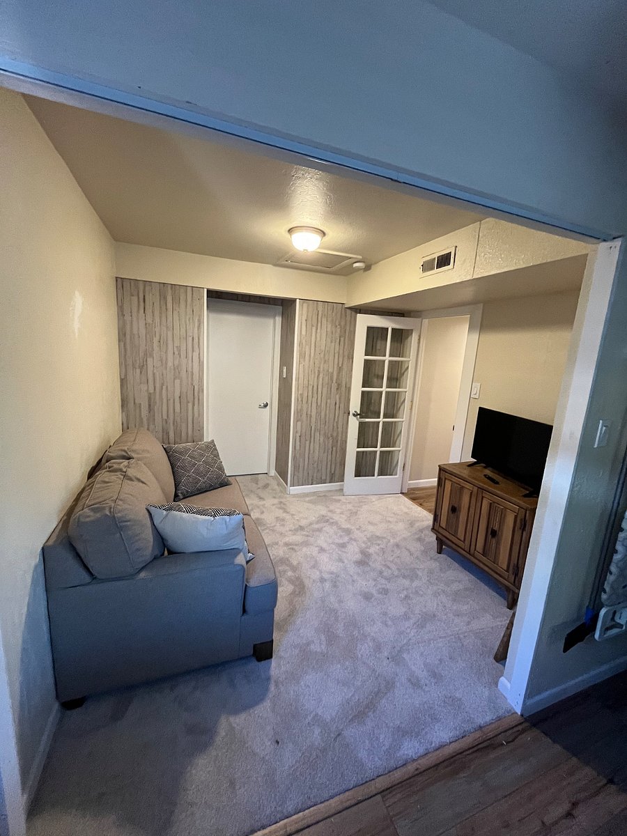 Den with smart tv and very cozy lounge