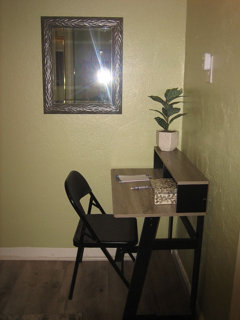 Desk in bedroom

