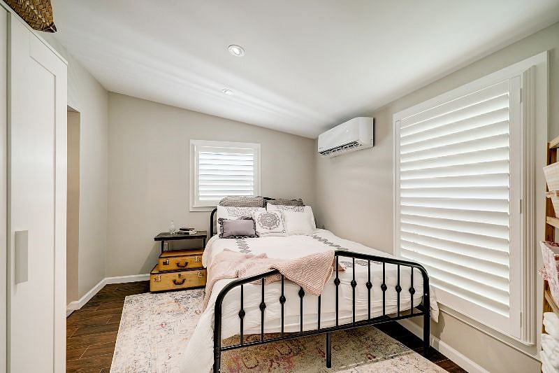 Wardrobe unit to the left & additional storage available if needed