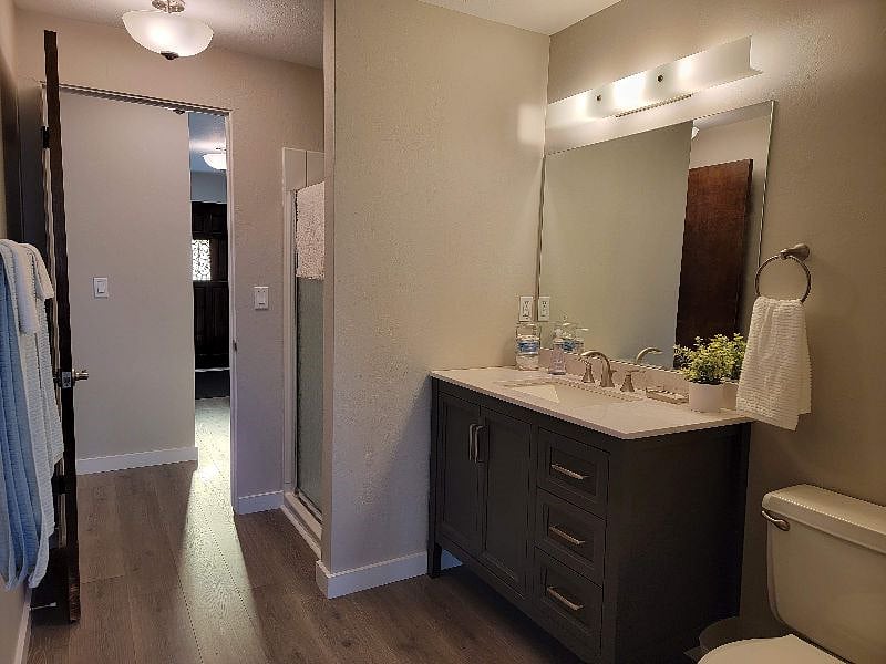 Full bathroom with shower