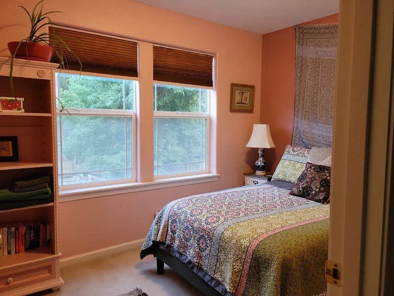 Your bedroom. If you require a desk and chair, I'll be sure to supply it