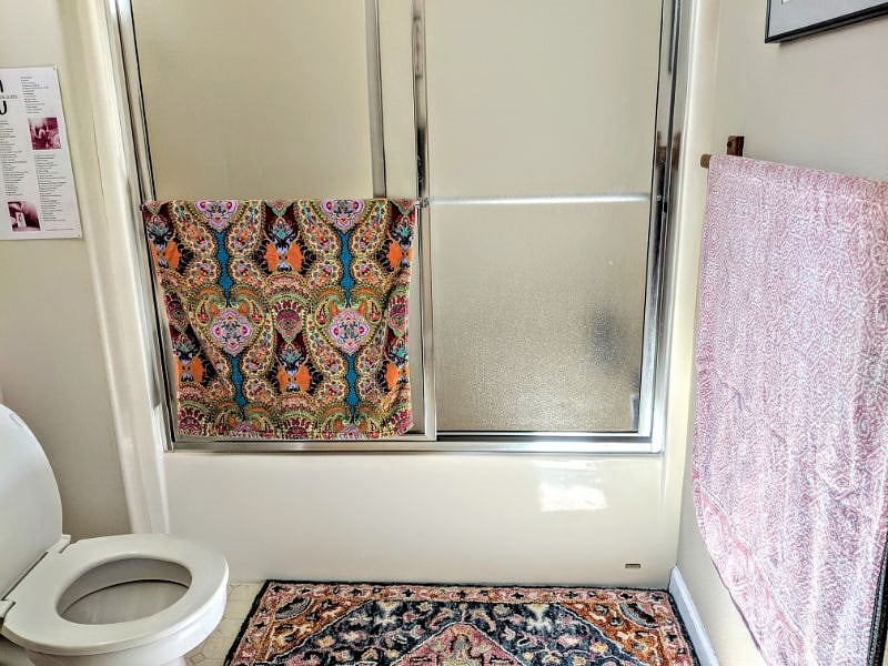 Full bath with shower and bathtub