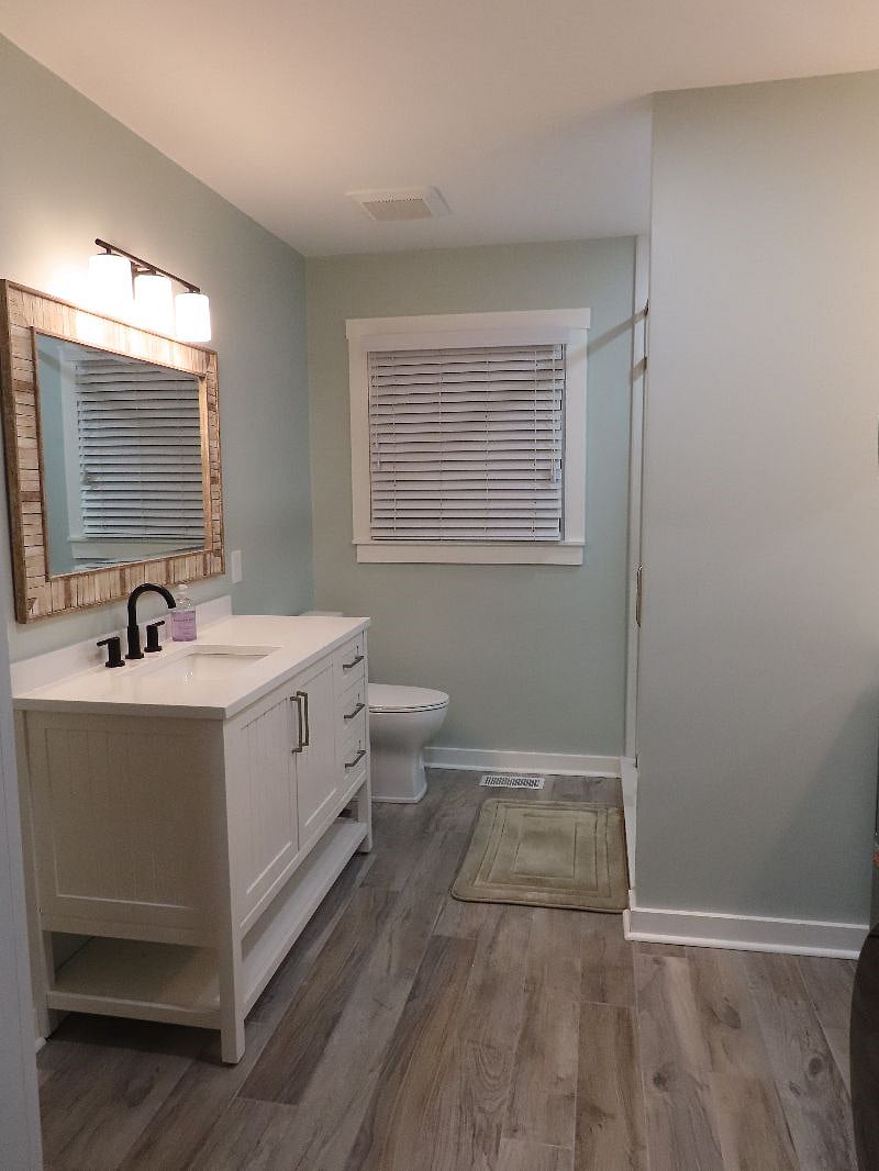 Updated bathroom.