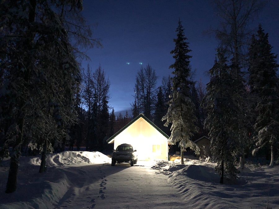 Situated in a quiet Alaskan neighborhood on a wooded lot, the Fox Den is a close to town with an out of town feel.