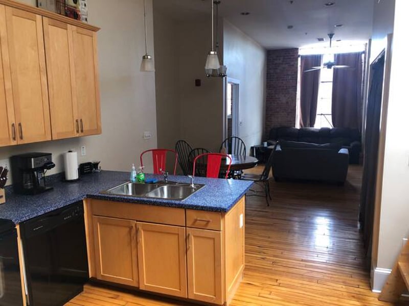 Full Kitchen, dining and living room