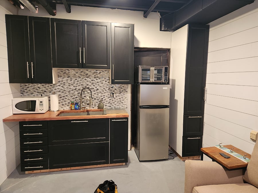 Kitchen in basement apartment