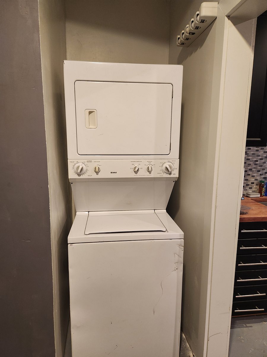 Washer/dryer for basement studio apartment