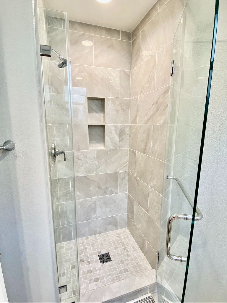 Newly remodeled shower
