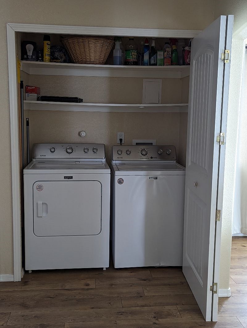 Laundry/cleaning closet opened