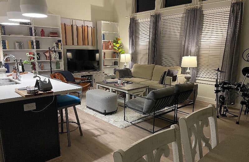 living room by night