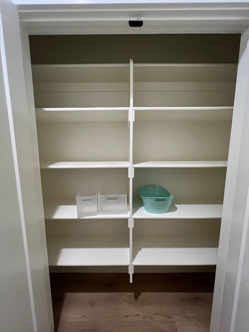 Linen closet for extra storage.
