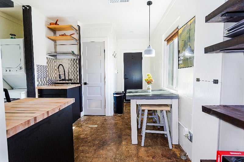 Kitchen area with natural lighting.