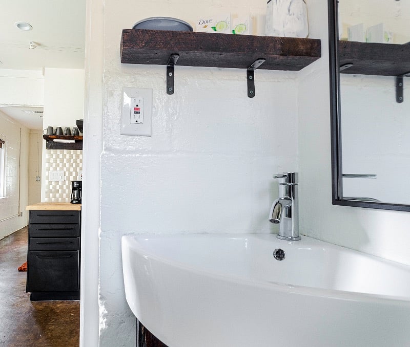 Bathroom sink.