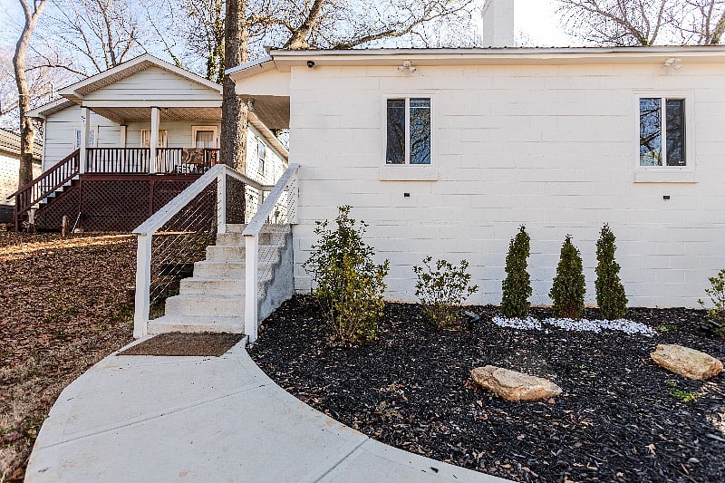 Entrance to unit A.