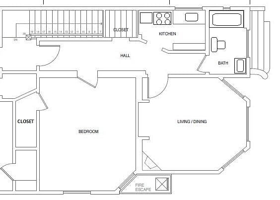 Floorplan for apartment