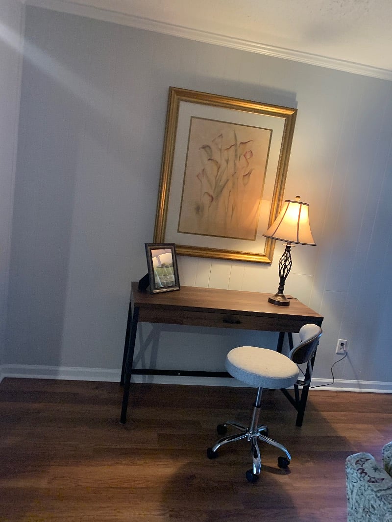 A desk and chair for you convenience is located in the great room.