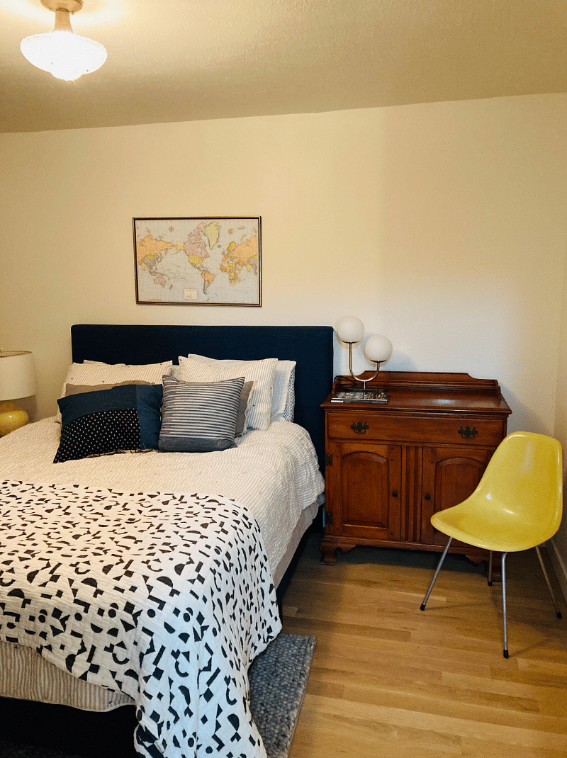 second bedroom with queen size bed