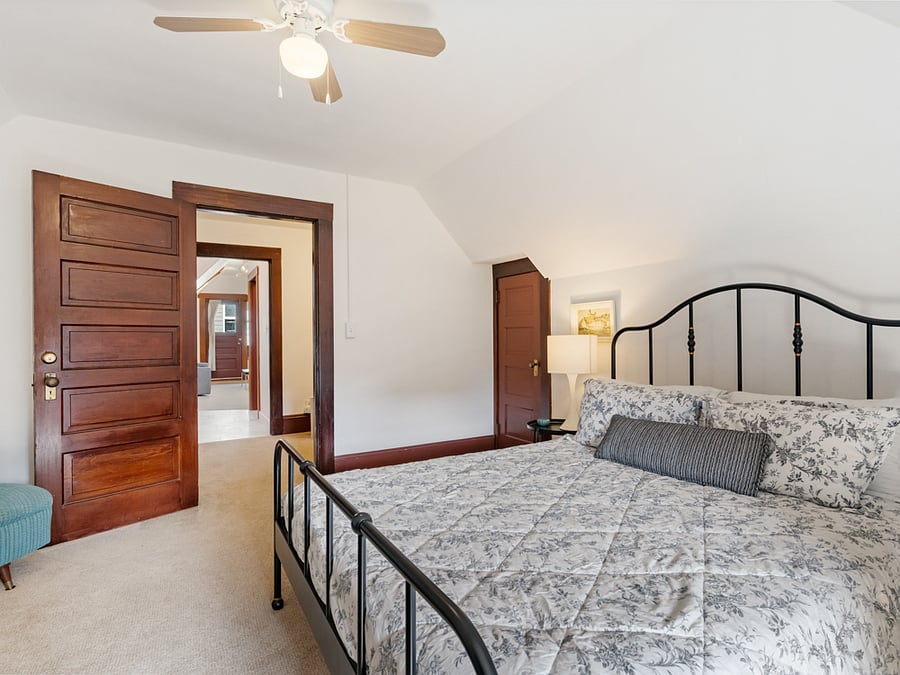 Bedroom has a walk-in closet