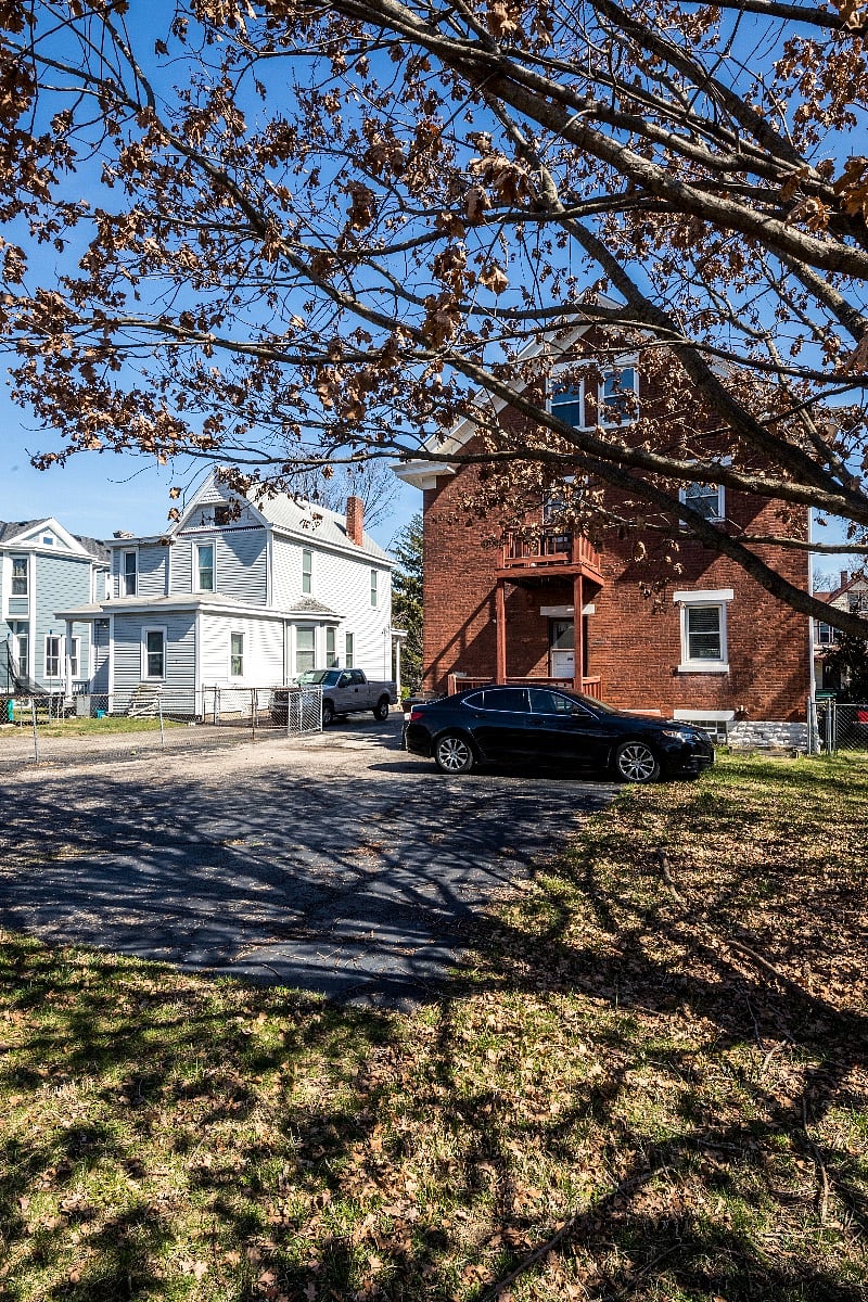 Private parking for two cars and entrance through the back porch.