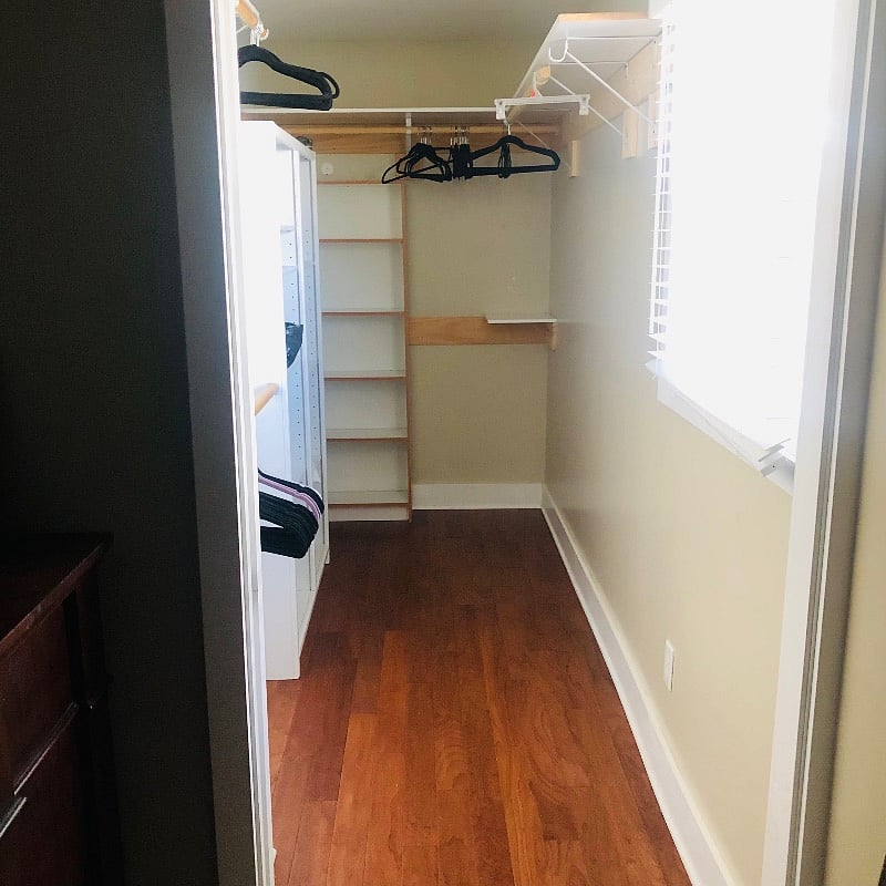 UPPER BED CLOSET W/ STACK WASHER AND DRYER