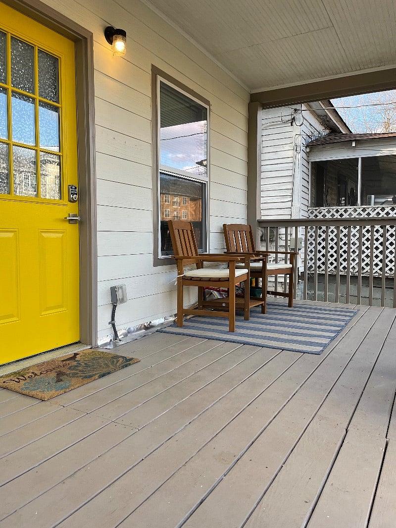 Enjoy a break on the front porch.