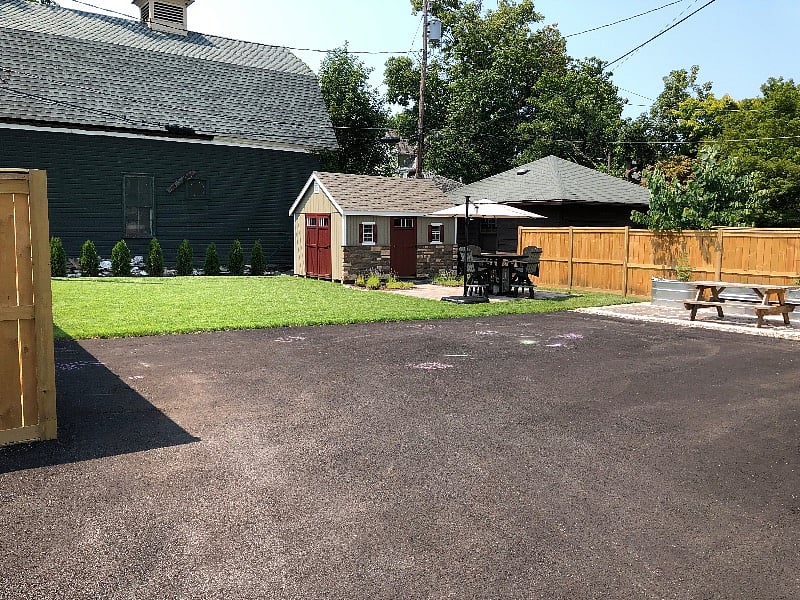 Private backyard - shared with owners who live in the front of the home