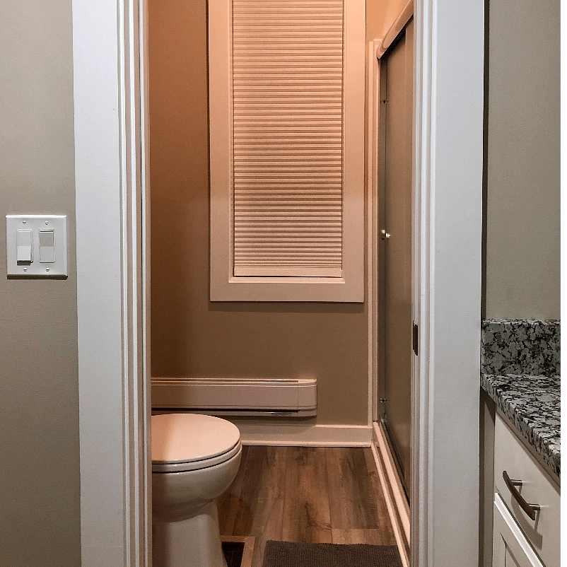 Bathroom - toilet and shower are separate from vanity area