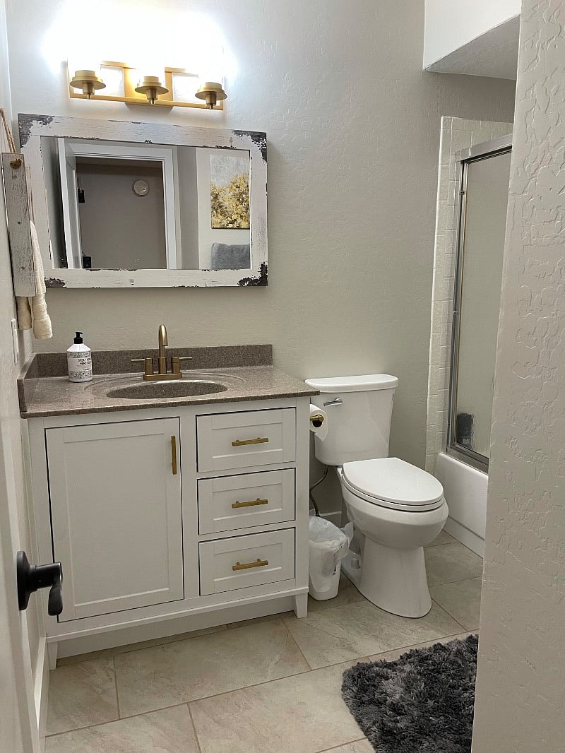 Updated main bathroom.