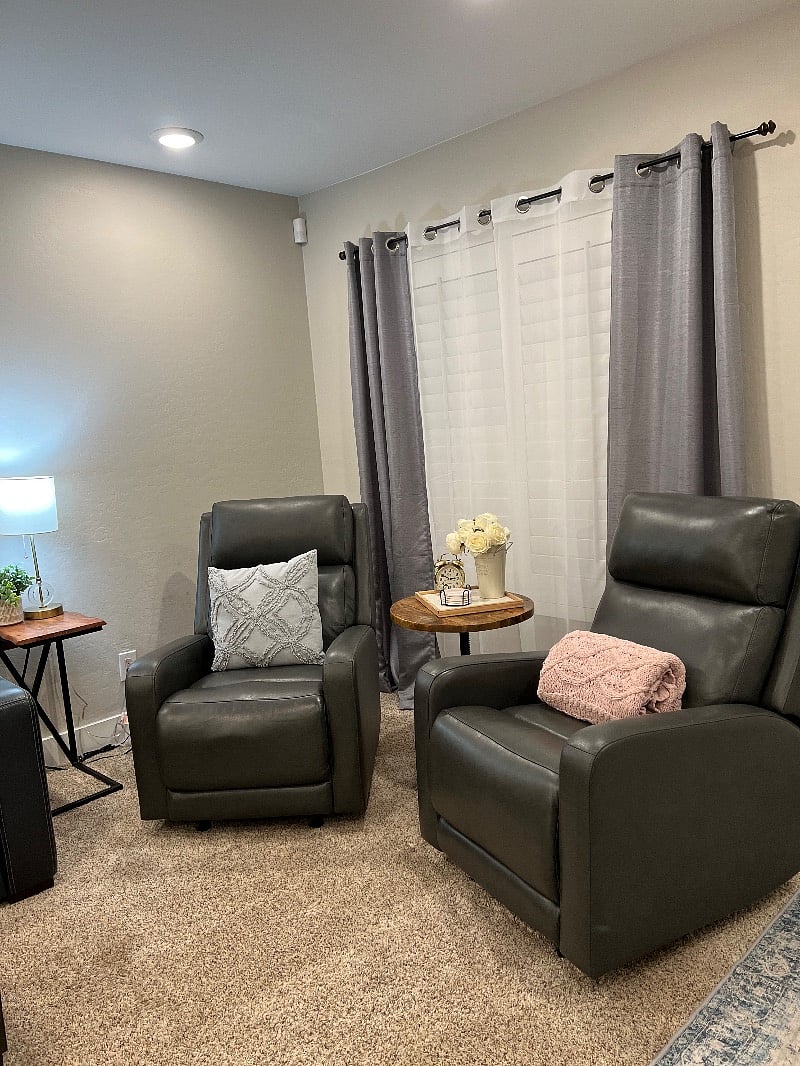 New, extra comfortable electric leather recliners.