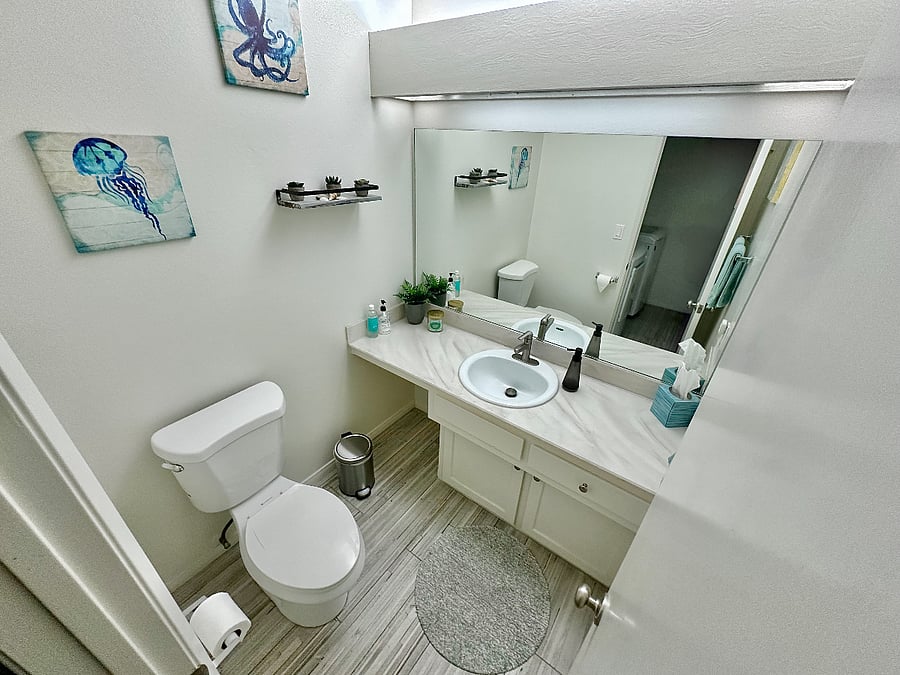 1/2 bath on the first floor