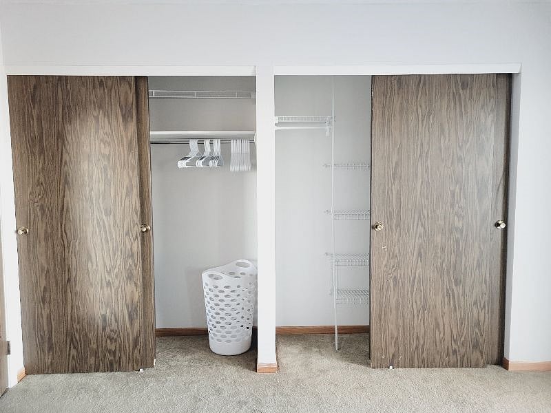 Master bedroom double closets