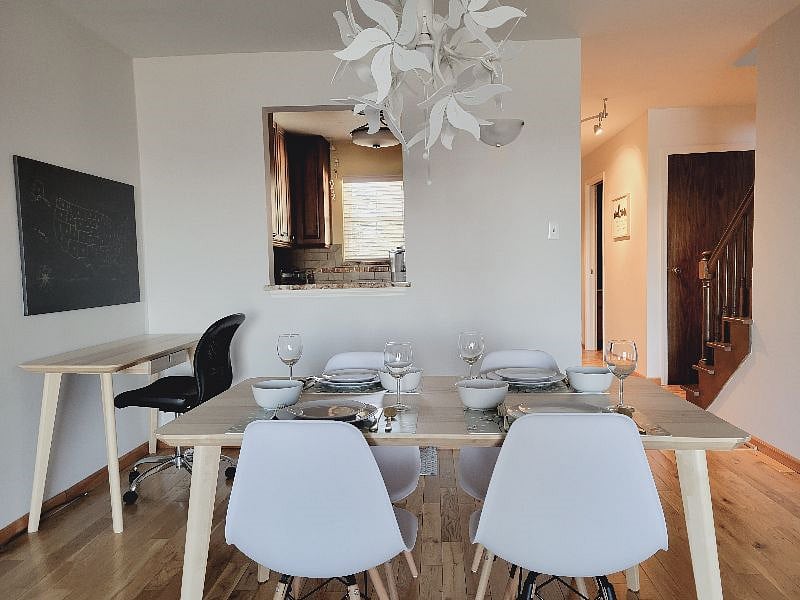 Dining area into hall